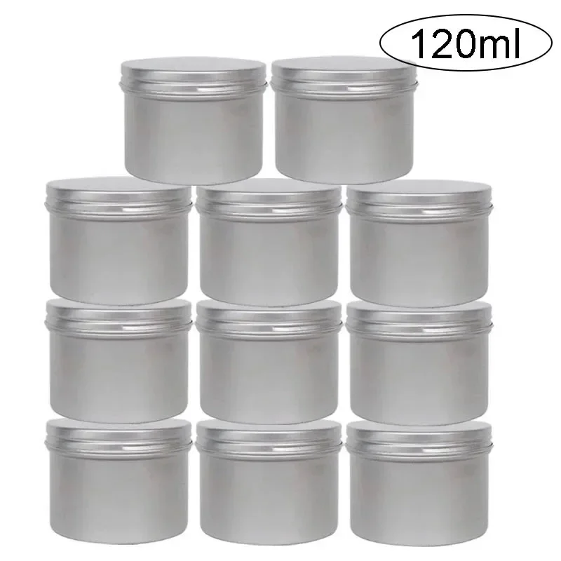 Tin Container Lid - 120ml 6/12/18/24/48Pcs Aluminiowy blaszany słoik Kosmetyczny