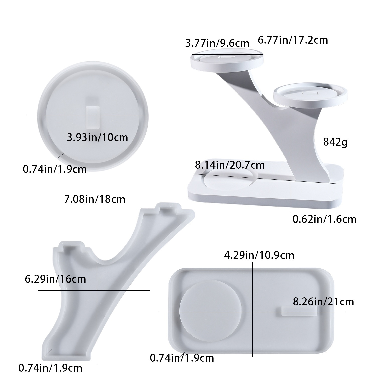 Candle Making Moulds - Forma silikonowa do świecznika z żywicy