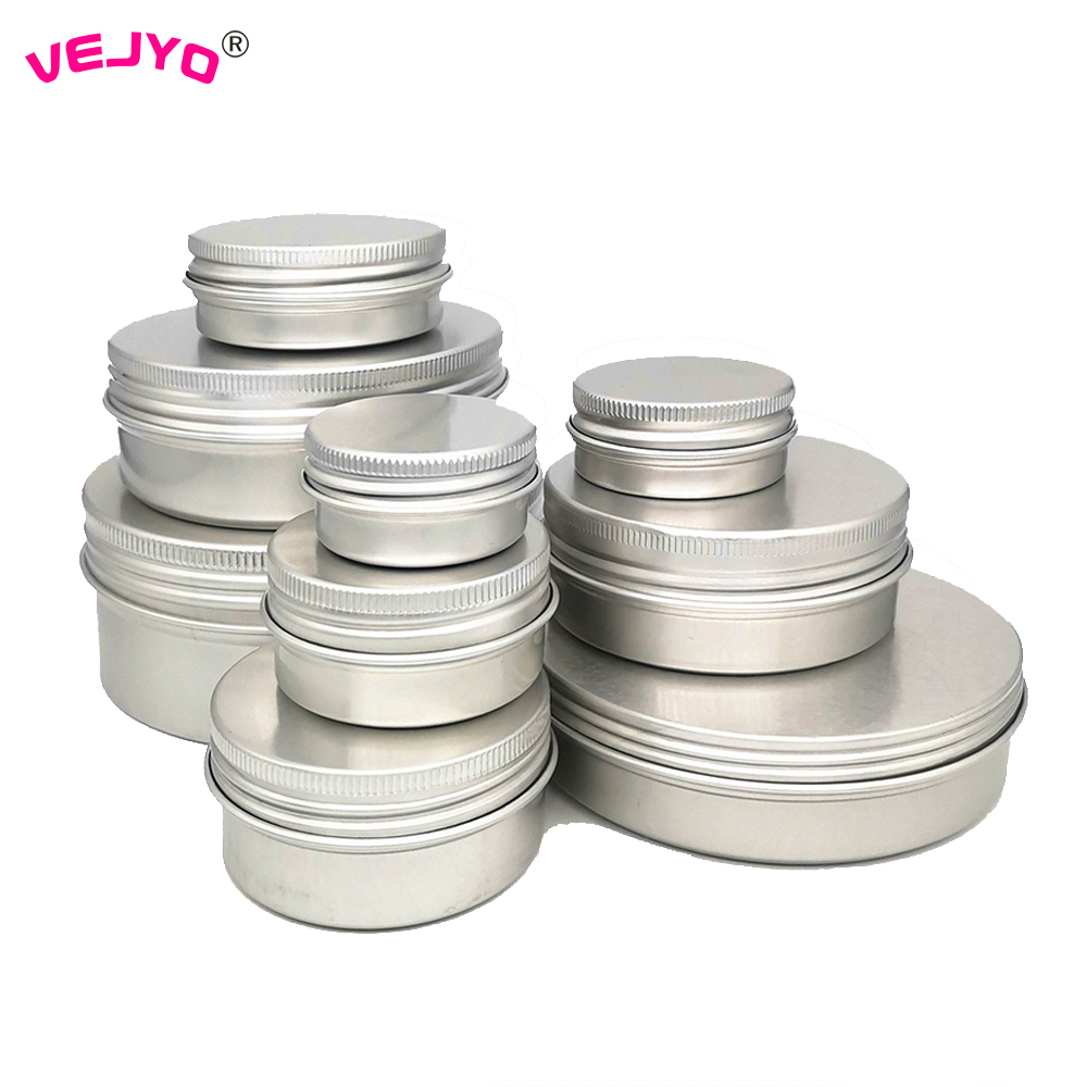 Tin Container Lid - 50szt Pojemnik na kosmetyki Aluminiowy słoik