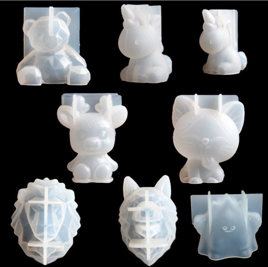 Candle Making Moulds - Przezroczysty jednorożec silikonowe formy z żywicy