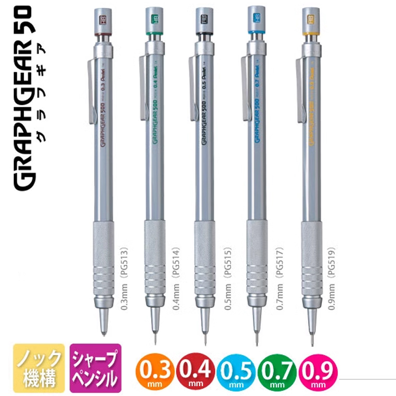 Pentel Pen Graphgear - Pentel GraphGear 500 mechaniczny ołówek kreślarski,