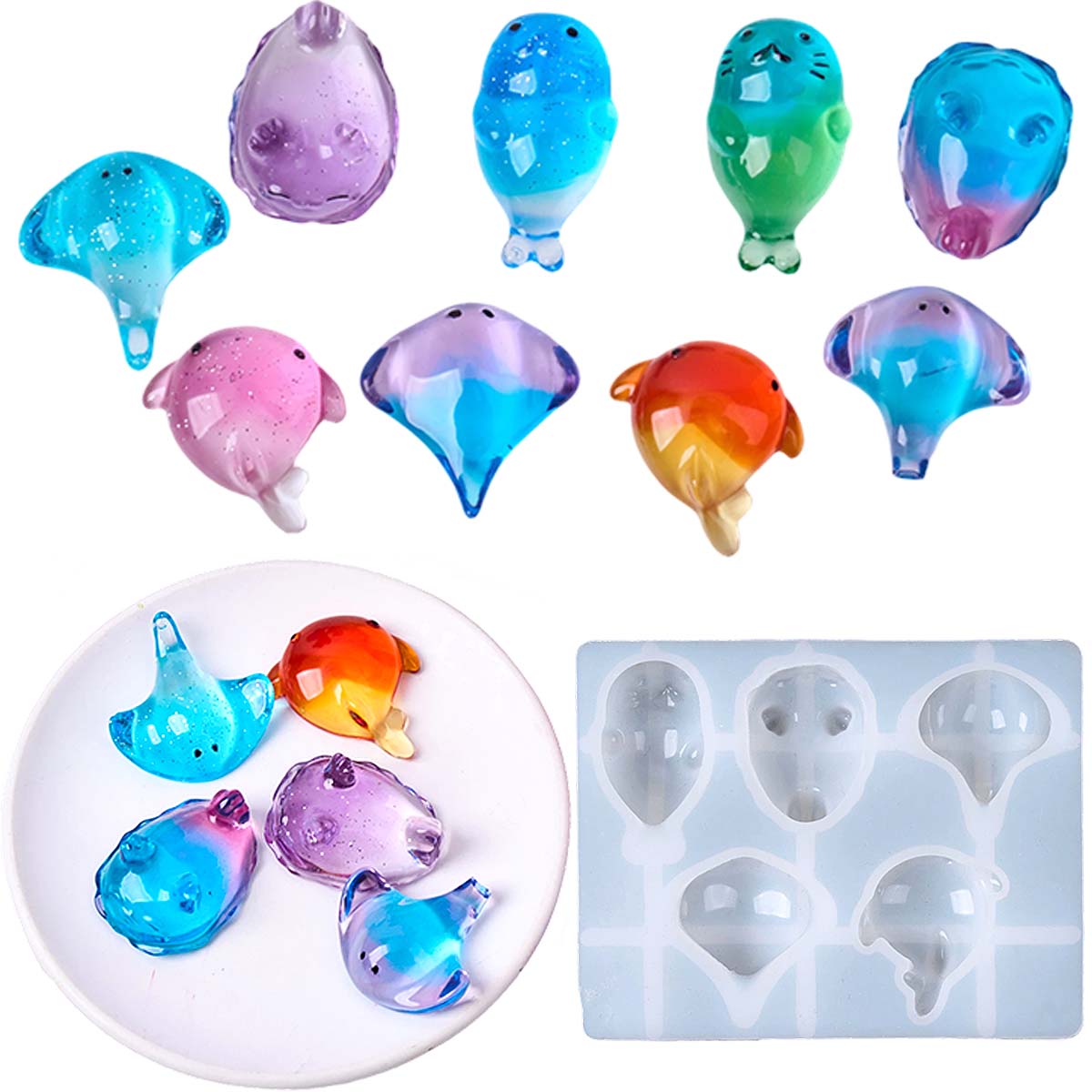 Candle Making Moulds - Forma Silikonowa 3D Kawaii Manta Ray