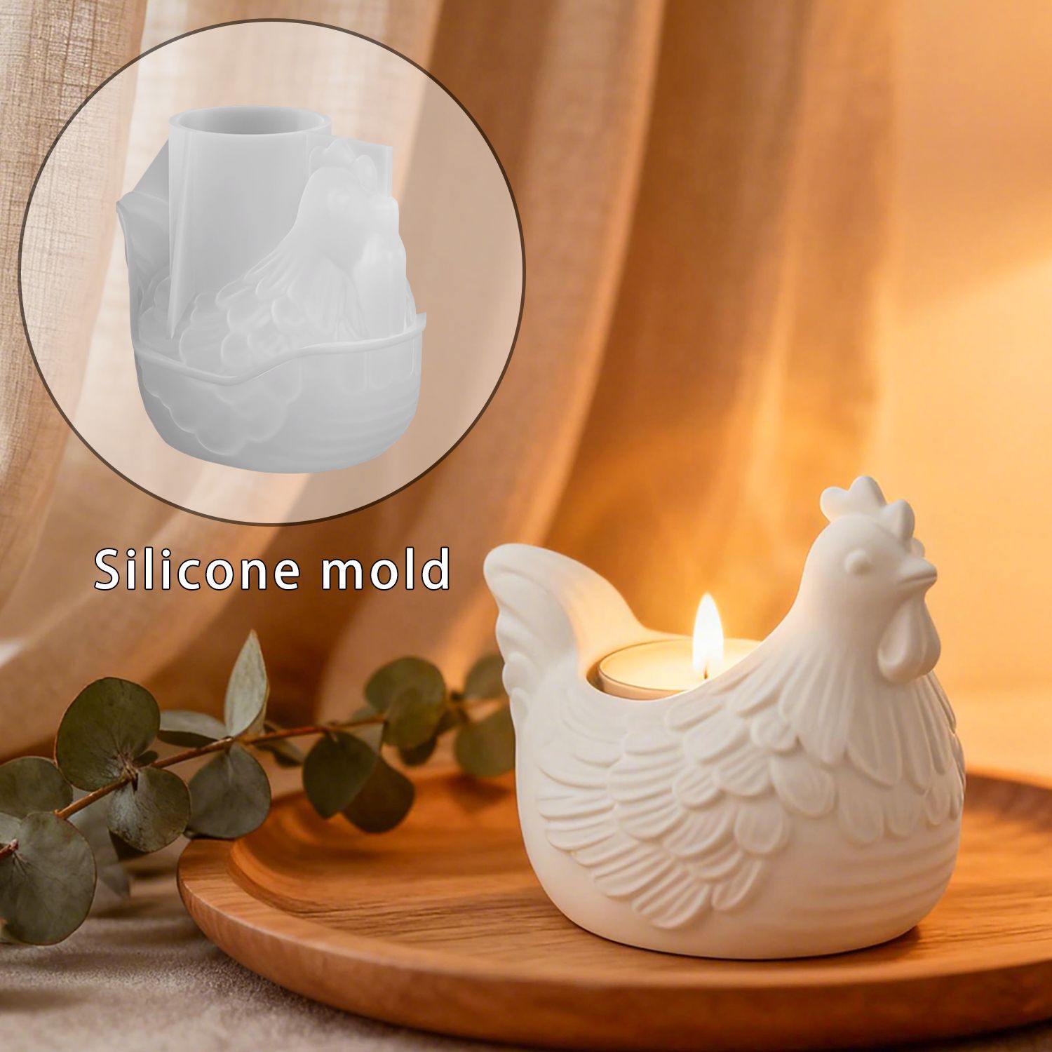 Candle Making Moulds - Forma silikonowa DIY 3D na świecznik