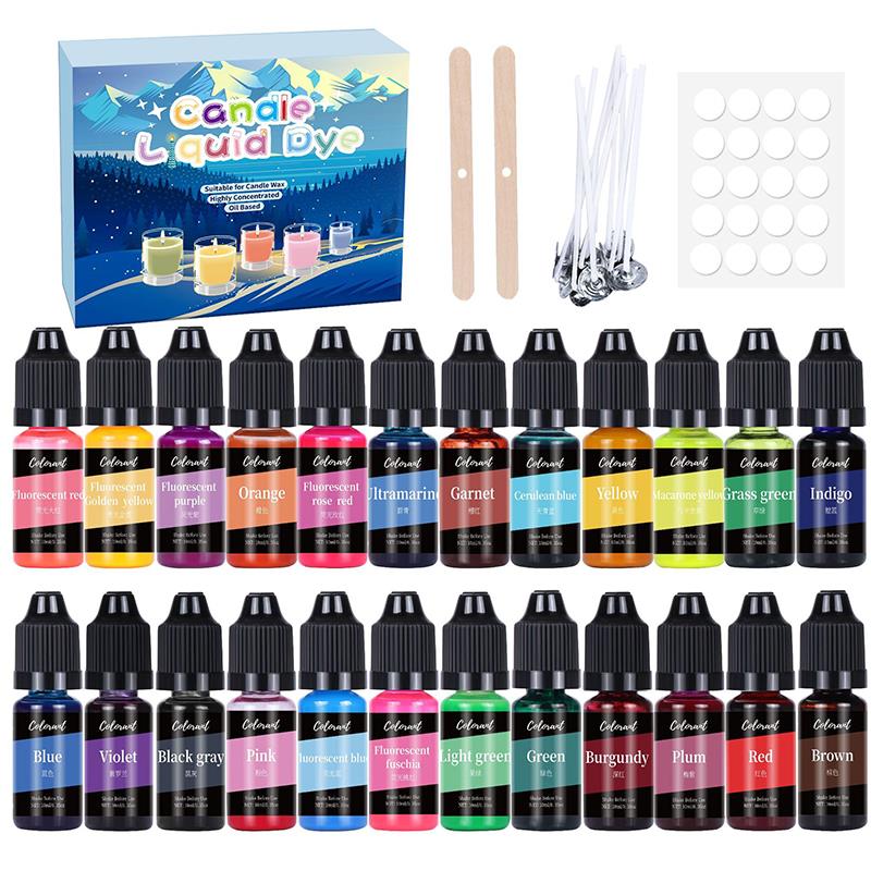 Candle Making Instructions - 20/24Colors Candle Dyes Pigment Set Soap