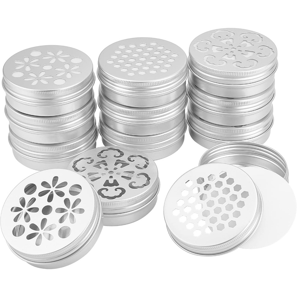 Tin Container Lid - Puszki aluminiowe 60ml (2 uncje), 12