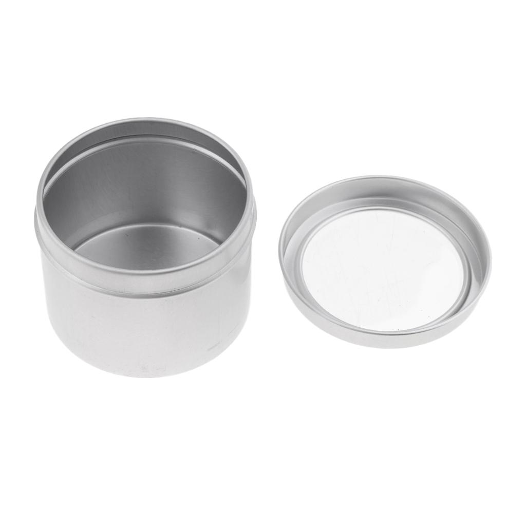 Tin Container Lid - Puste aluminiowe pojemniki kosmetyczne z zakrętką,