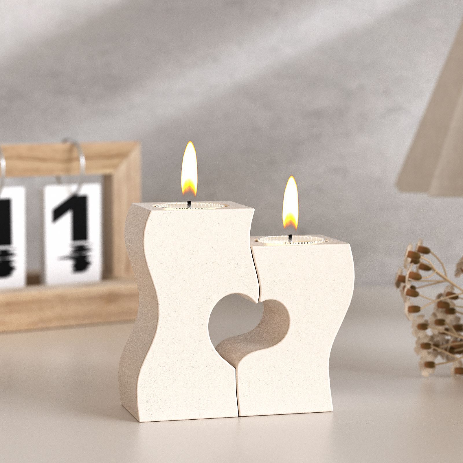 S Heart Candlestick Silicone M – Candle Making Moulds recenzja i cena